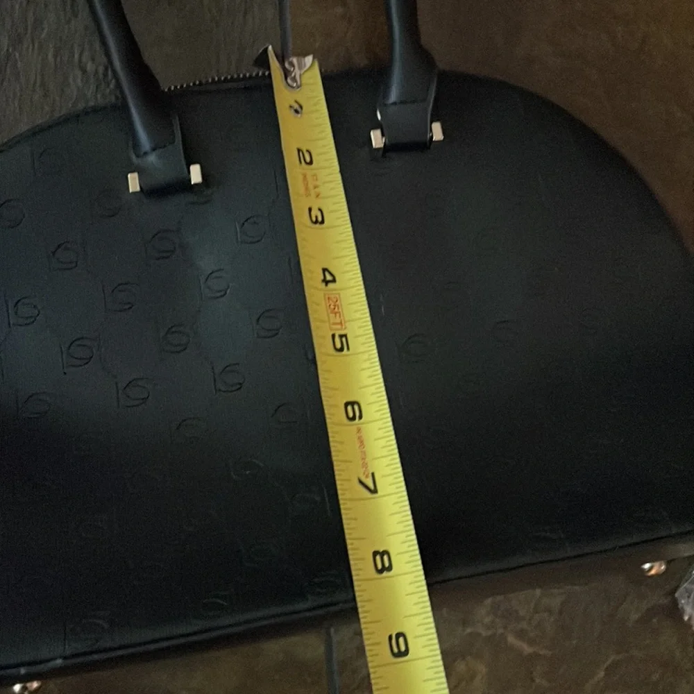 Bebe Black Bag -zip top closure gold hardware removable shoulder strap- - Picture 6 of 15